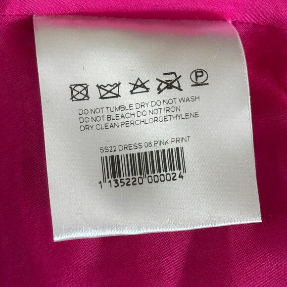 Magda Butrym Strapless Pleated Silk Mini Dress Pink‎ Floral Size FR 36 US 4 NWT - Picture 10 of 10